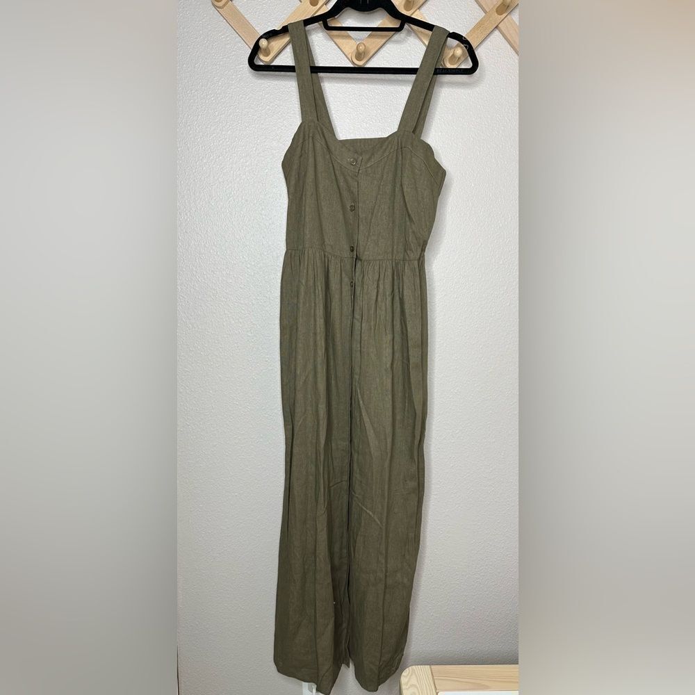 Asos Olive Green Women's Button Down Dress Sz 6